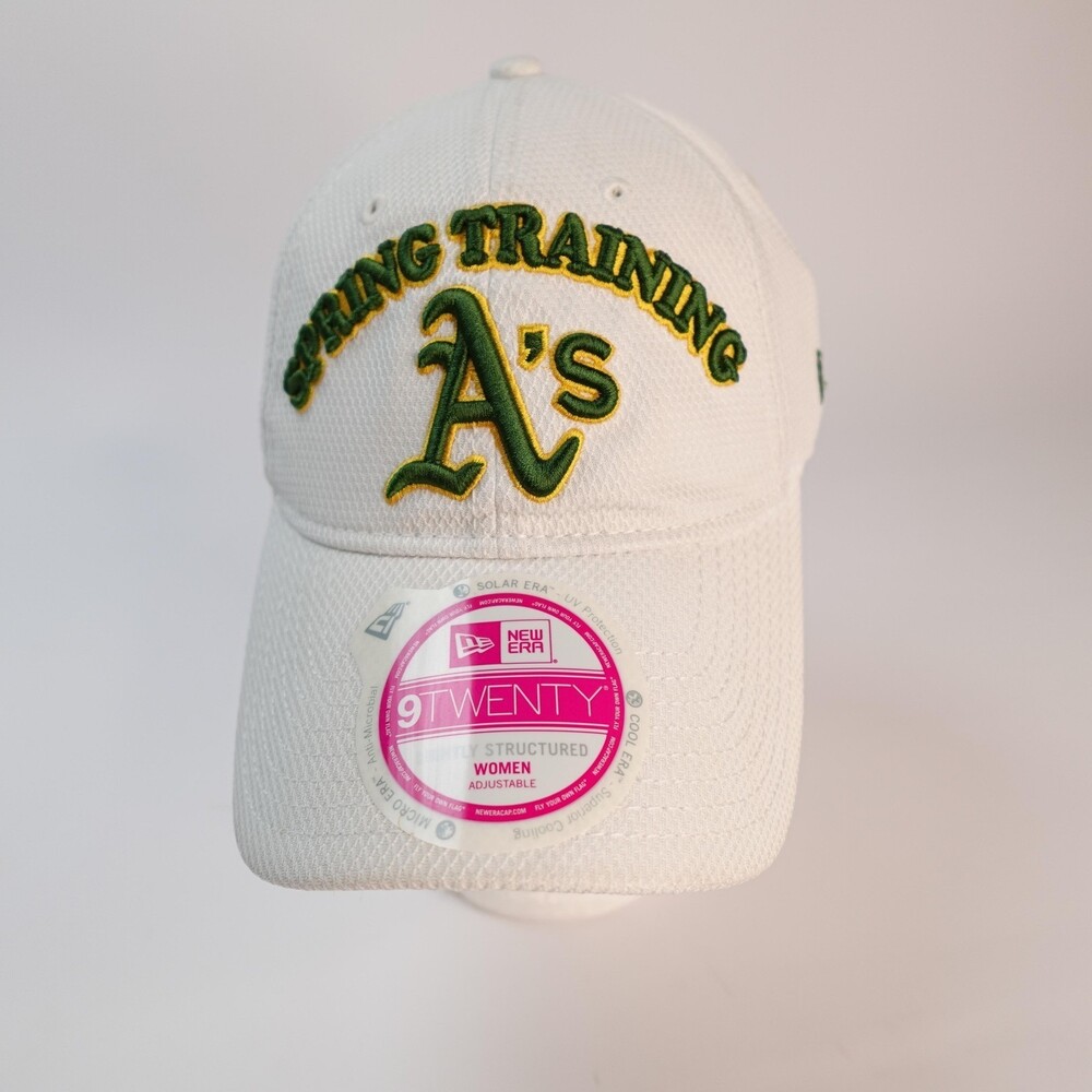 Oakland Athletics Hat Cap Strap Back Womens White MLB Spring Training New Era